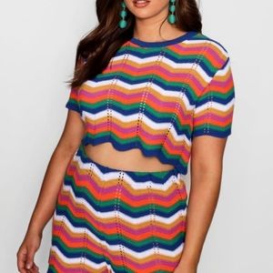 Hetty Rainbow Chevron Knitted SET UNLINED